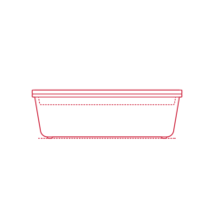 Objects Food Containers Ikea 365 Food Container Rectangle 34 Oz Silhouette Cutting Svg Files, Free Vectors File